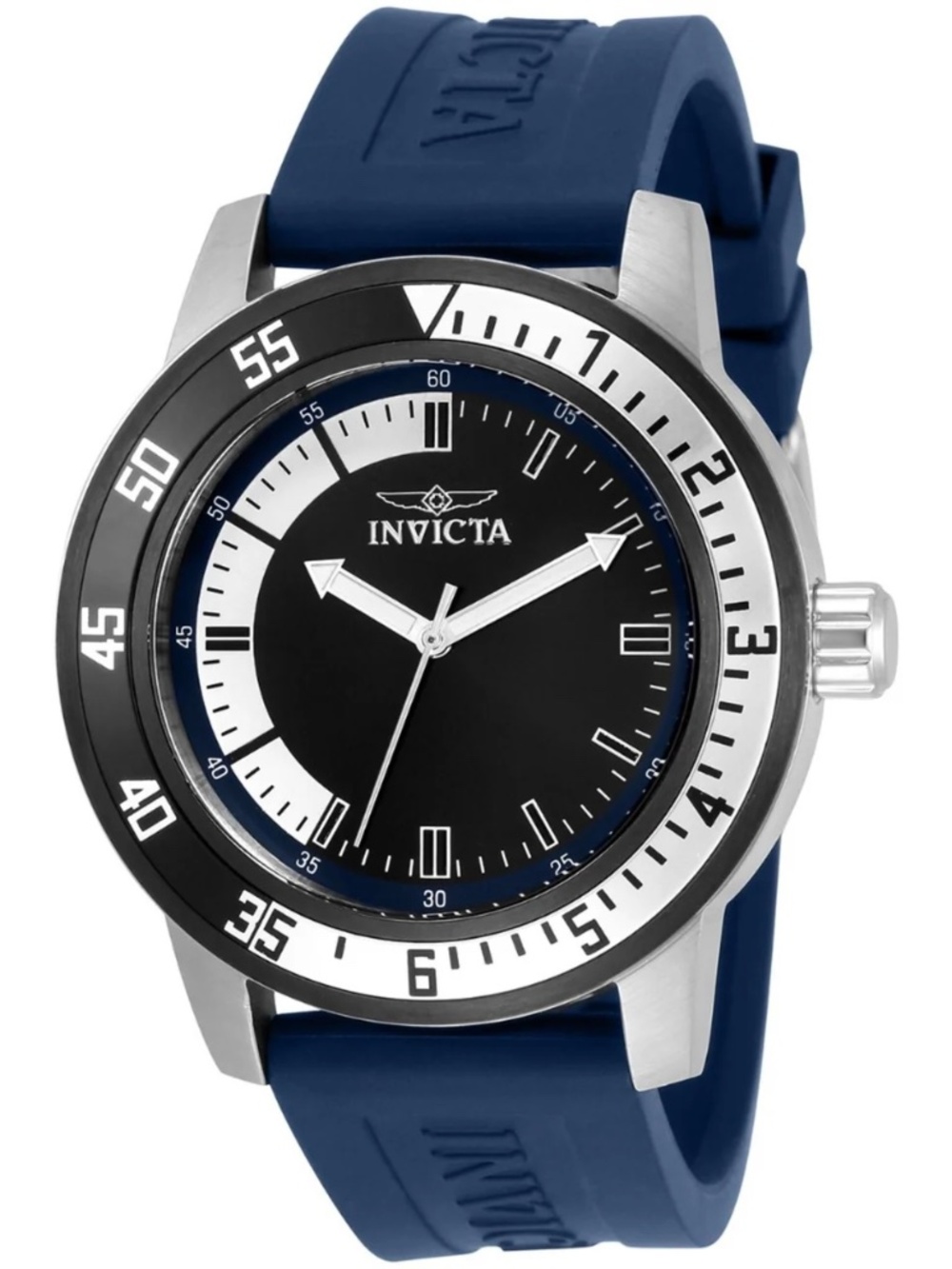 Invicta Men's Watch - Specialty White, Blue and Black Dial Silicone Strap |34013